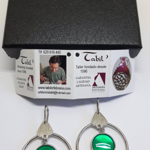 Pendientes cazoleta esmalte