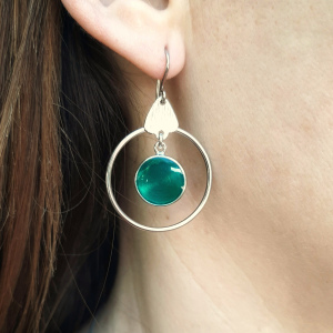 Pendientes cazoleta esmalte